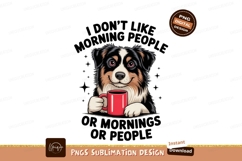 Australian Shepherd holding red coffee mug canine Product Image 1