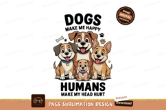 Happy dogs cartoon illustration puppies Product Image 1