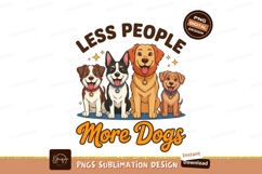 Four happy dogs with text canine puppy Product Image 1