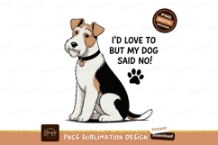 Format: Title: Wirehaired terrier sitting black background Product Image 1