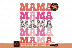 Retro Mama Word Art leopard pink Product Image 1