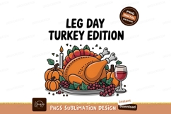 Thanksgiving Cartoon Turkey Dinner Feast Design Product Image 1