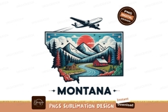 Montana landscape airplane travel mountains river Product Image 1