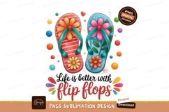 Floral flip flops summer fun flipflops beach Product Image 1