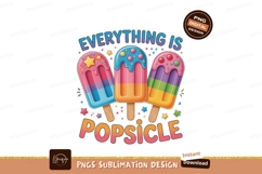 Colorful popsicles with stars and sprinkles cream sweet Product Image 1