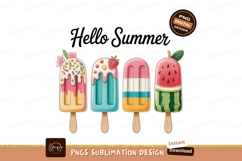 Colorful frozen treats with summer greeting popsicle Product Image 1