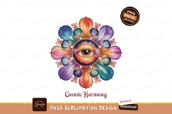 All seeing eye mandala cosmic colors harmony spiritual Product Image 1