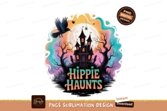 Spooky castle crow moon spiderweb Halloween Product Image 1