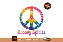 Colorful peace symbol tie dye text rainbow Product Image 1