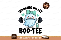 Cute ghost lifting weights barbell Product Image 1