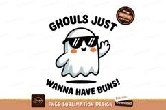 White ghost wearing sunglasses waving cute Product Image 1