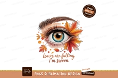 Autumn eye with falling leaves iris pupil Product Image 1