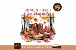 Brown hiking boots autumn forest footwear leather Product Image 1