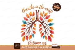 Lungs with autumn leaves anatomy branches Product Image 1