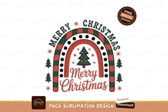 Merry Christmas rainbow festive trees holiday celebration Product Image 1