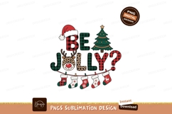 Be Jolly Christmas Tree Reindeer Stockings image Product Image 1