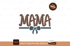 Plaid Mama Design With Bow Sublimation Png Product Image 1