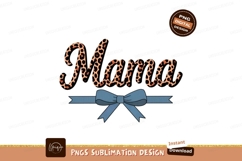 Leopard Mama Text Design Blue Ribbon Product Image 1