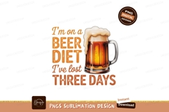 Beer mug with frothy head and text foam beverage Product Image 1