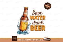 Amber beer bottle splashing liquid image Product Image 1