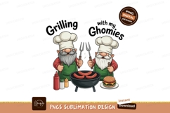 Grilling gnomes cooking sausages and burger chefs Product Image 1