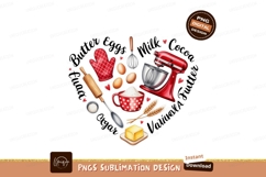 Baking ingredients red mixer oven mitt image Product Image 1