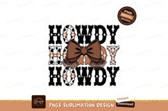 Western Howdy With Ribbon Sublimation Png Product Image 1