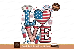 American patriotic medical love nurse Product Image 1
