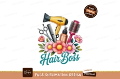 Yellow dryer pink brush scissors comb flowers image Product Image 1