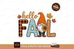 Gnome sunflower fall greeting autumn leaves Product Image 1