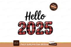 Red plaid numbers greeting year buffalo check Product Image 1