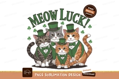 St Patricks Day Cats Meow LuckSt Patricks Day Cats Meow Luck Product Image 1