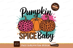 Pink polka dot orange leopard pumpkins image Product Image 1