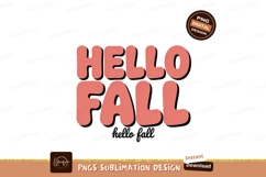 Hello Fall Bubble Letters autumn season Product Image 1