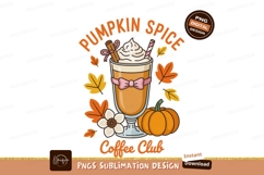 Pumpkin spice latte with autumn leaves coffee Product Image 1