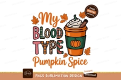 My Blood Type Pumpkin Spice Drink autumn beverage Product Image 1