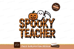Spooky teacher Halloween ghost pumpkin image Product Image 1