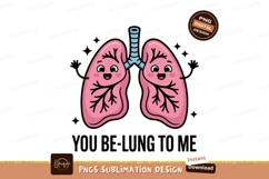 Pink lungs smiling blue black Product Image 1