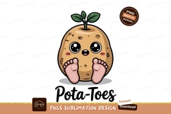 Cute potato sprout with feet cartoon Product Image 1