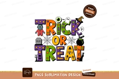 Trick or Treat Halloween text orange Product Image 1