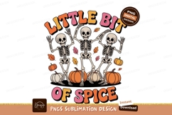 Dancing skeletons pumpkins autumn leaves halloween Product Image 1