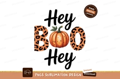 Orange pumpkin leopard print boo image Product Image 1