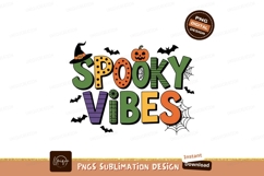Spooky Vibes Halloween Graphic pumpkin Product Image 1