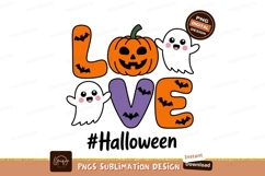 Spooky Halloween Love Ghosts Pumpkin Bats image Product Image 1