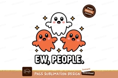 Orange ghosts with stars halloween spooky Product Image 1
