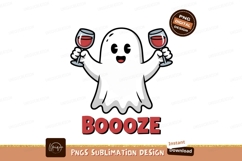 Ghost holding wine glasses black Product Image 1