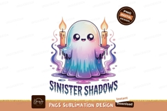 Cute ghost holding candle spooky halloween Product Image 1