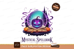 Purple pumpkin glowing orb castle halloween magic Product Image 1