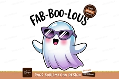 Adorable ghost wearing sunglasses purple white Product Image 1