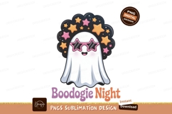 Cute ghost wearing star glasses stars pink Product Image 1